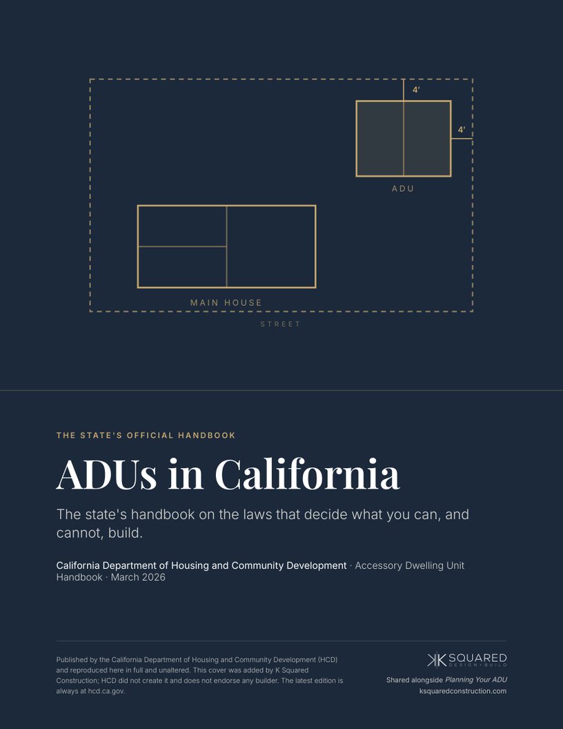 ADUs in California, the state's ADU Handbook